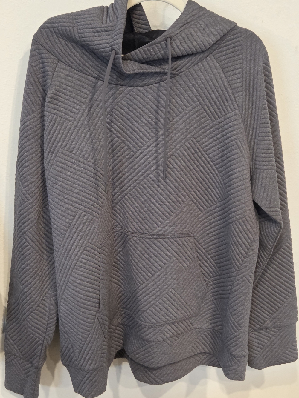 GreenTea Men’s Quilted Crewneck Pullover - Charcoal Gray